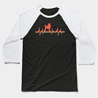 Poodle Dog Heartbeat Baseball T-Shirt